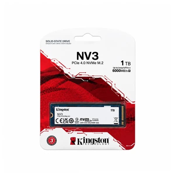 Kingston 1TB NV3 PCIe 4.0 NVMe SSD SNV3S/1000G